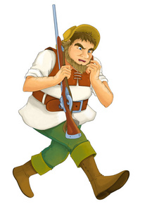 动画片猎人跑-一些活动-例证为孩子照片