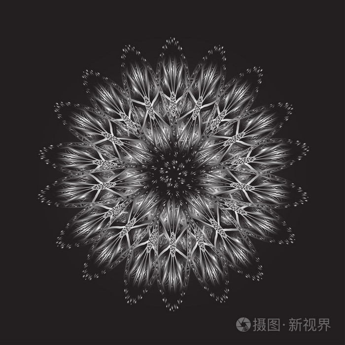 黑色和白色曼陀罗