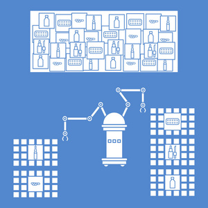 智能自动分拣药物。用机器人机制替换人。人工智能的发展