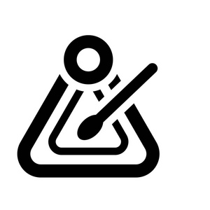 音乐三角图标。时尚音乐三角标志概念在白色背景从音乐收藏。适用于 web 应用移动应用和打印媒体