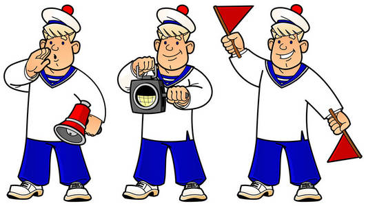 年轻水手图片-年轻水手素材-年轻水手插画-摄图新视界