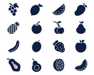水果图标集标志符号酷可爱的图标包应用程序设计图标
