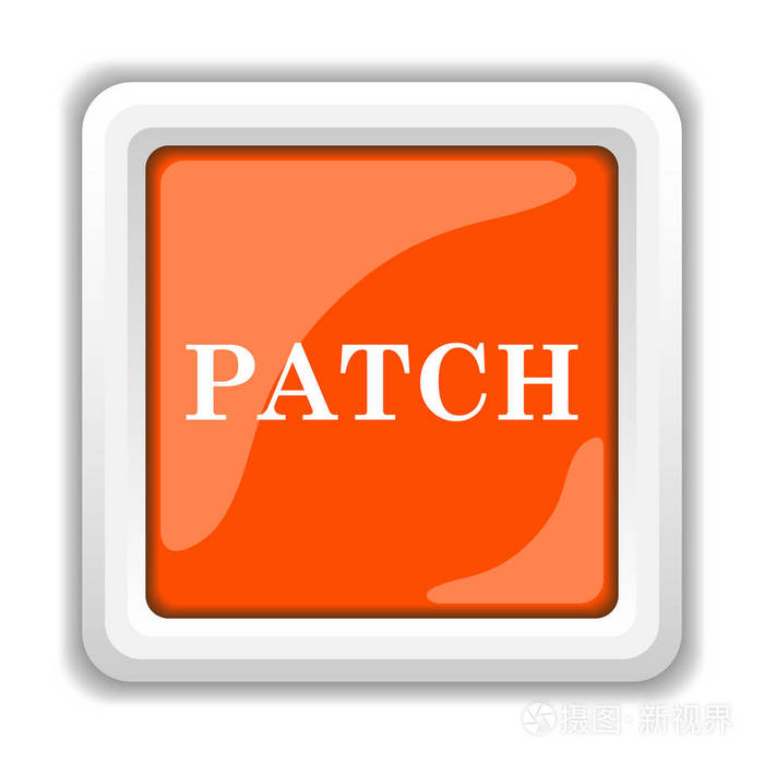 补丁图标被隔离在白色背景移动应用程序的概念