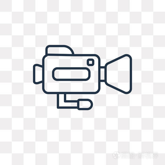 高质量的线性视频摄像机透明度概念可用于网络和移动插画-正版商用