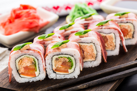 培根寿司卷照片