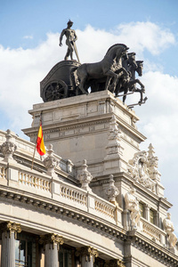 2017.05.31, 马德里, 西班牙。西班牙的建筑。马德里的建筑。马德里城市风貌
