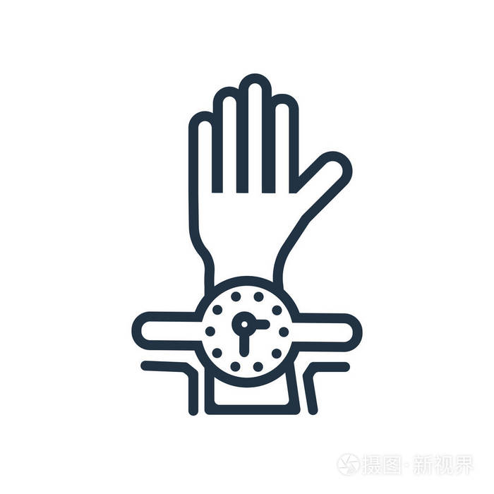 手镯图标矢量隔离白色背景, 手镯透明标志