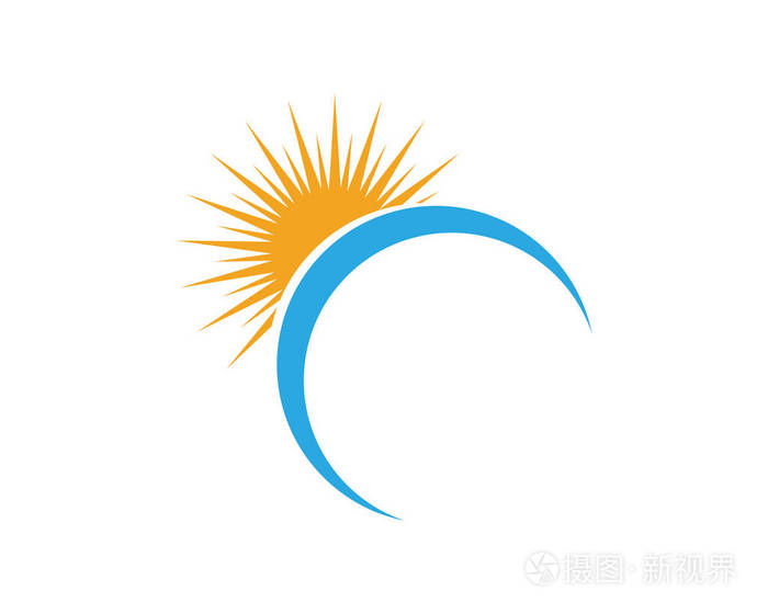 太阳矢量插画图标标志模板设计