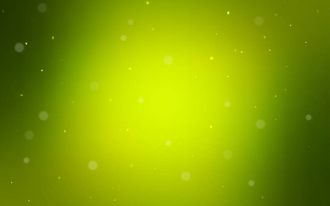 浅绿色, 黄色矢量模板与圆圈。抽象背景上的模糊气泡, 色彩渐变。图案可用于广告传单