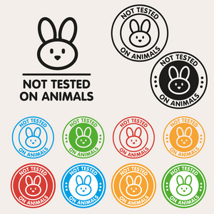 测试签名图标没有动物。没有测试过的符号。一轮色彩缤纷