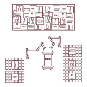 智能自动分拣药物。用机器人机制替换人。人工智能的发展