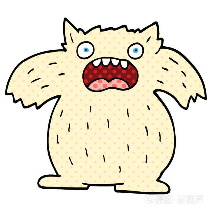 漫画书风格动画片雪人怪物