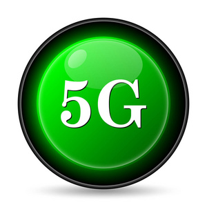 5g 图标。白色背景上的互联网按钮