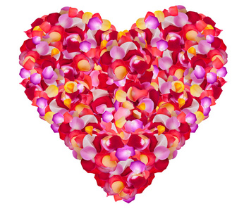 心脏形的花花圈图片