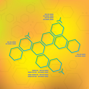 六角形的科学化学分子图片