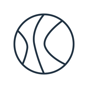 篮球图标矢量在白色背景下被隔离, 篮球透明符号