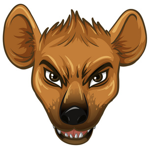 爬行动物和鸟类在白色背景下分离的向量集可爱的鬣狗卡通关闭斑点鬣狗