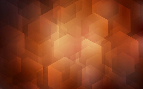 深橙色矢量纹理与五颜六色的六边形。彩色六边形在白色背景。美丽的设计为您的商业广告