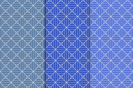 蓝色几何装饰品。一套垂直无缝模式的网站, 纺织品和墙纸