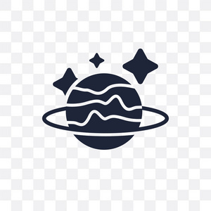 天王星透明图标.天王星符号设计从天文学收藏照片