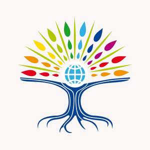 社区经理教育世界树概念照片