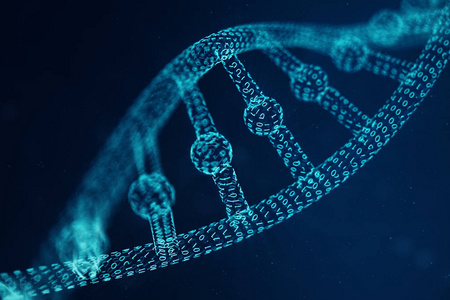 概念二进制编码基因组.抽象技术科学, 概念人工 dna.照片