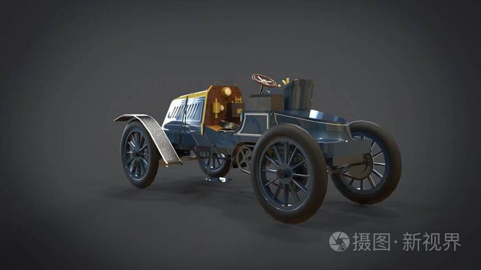 经典复古汽车3d 从搅拌机应用渲染结果