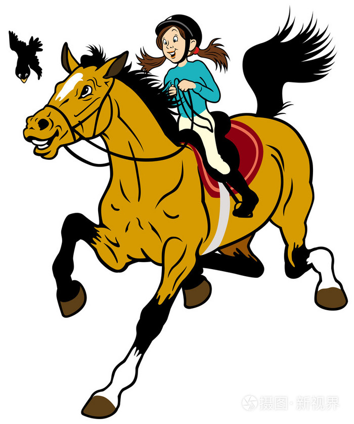 一个人骑马的图片动漫图片