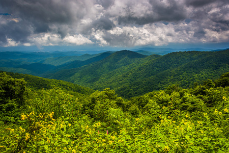 在北加利福尼亚和 blue ridge 大道从阿巴拉契亚的视图