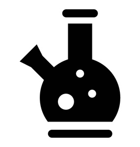 实验室研究理念的化学斯特劳斯瓶图标设计