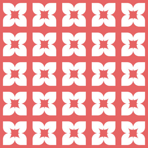 粉红色抽象几何无缝的样式在白色背景