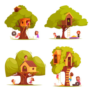 树房子与孩子设置