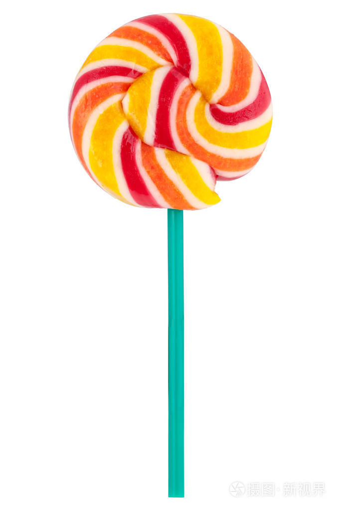 在白色背景上孤立的棒棒糖