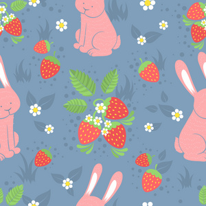 兔子和野草莓无缝模式
