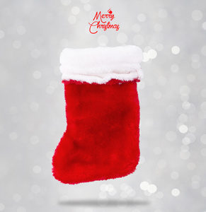 圣诞袜装饰着五彩斑斓的釉。圣诞快乐