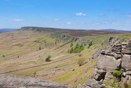 德比郡峰 stanage 边缘英格兰