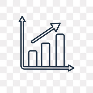 生长矢量轮廓图标隔离在透明背景下, 高质量线性增长透明度概念可以使用网络和移动