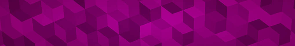 紫色大等距立方体的水平横幅或背景