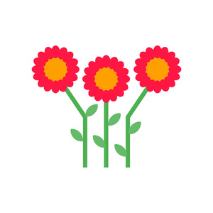花图标矢量隔离白色背景为您的 web 和移动应用程序设计, 花卉徽标概念