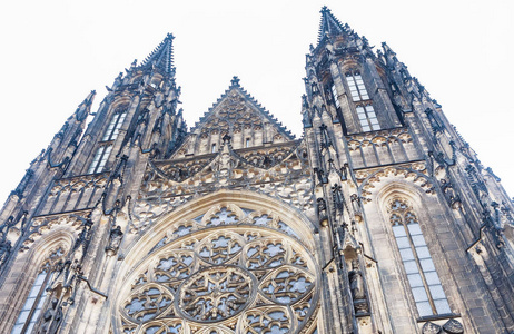 圣维特大教堂的外景, 布拉格, 捷克共和国