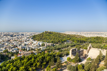 雅典卫城雅典的视图