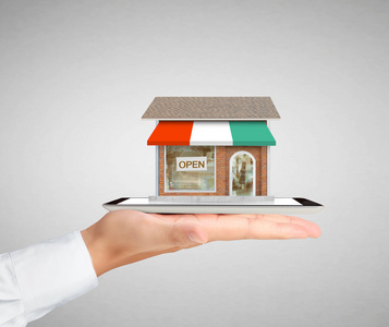 对线上商店照片