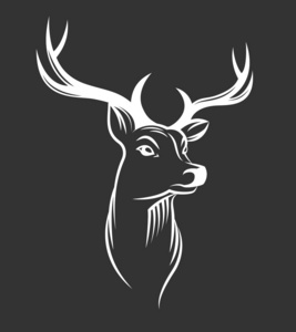 黑色的雄鹿图片