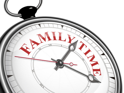 家庭时间概念时钟