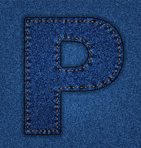 牛仔裤字母表牛仔裤字母表字母 p照片