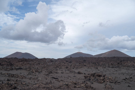 西班牙加那利群岛兰萨罗特岛火山岩坚固景观