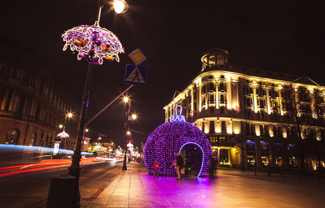 在波兰华沙举行的圣诞装饰品