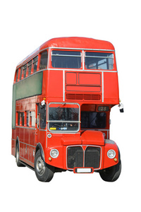 孤立的伦敦双层巴士