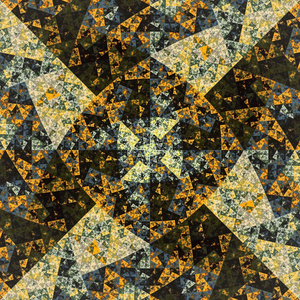 抽象的对称黄色六角形马赛克