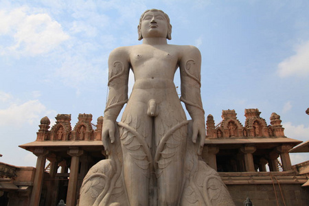 Gommateshwara 雕像在 Shravanabelagola